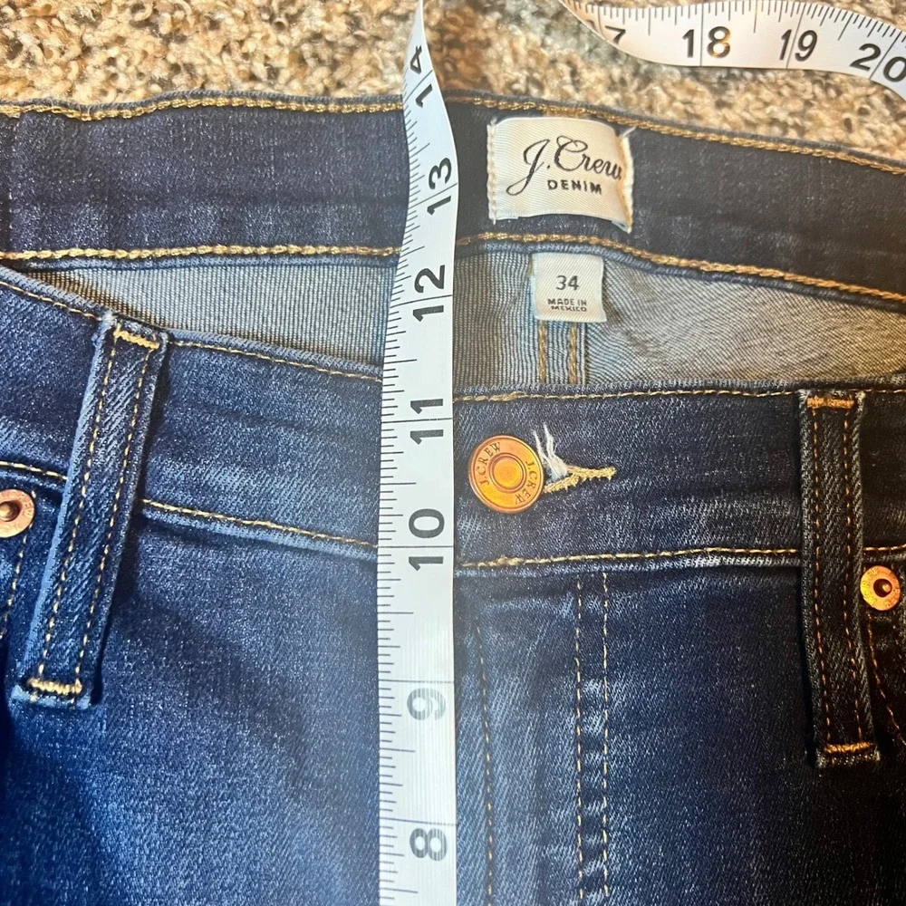 J. Crew Denim Jeans Dark Wash Slim Fit Everyday Casual‎ Size 34
